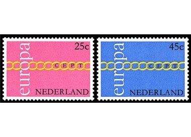 OLANDA 1971 Europa 2v MNH**