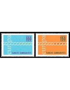 Türkiye 1971 Europe 2v MNH**