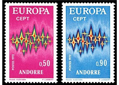 FRENCH ANDORRA 1972 Europe 2v MNH**