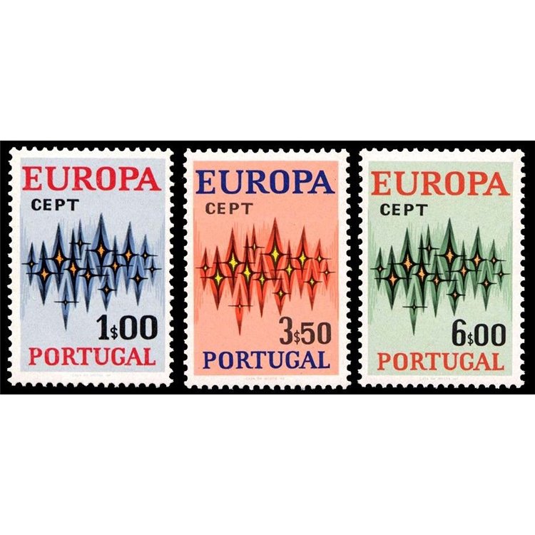 PORTUGAL 1972 Europe 3v MNH**
