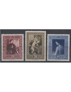 LIECHTENSTEIN 1952 Reproductions of paintings 3v MH*