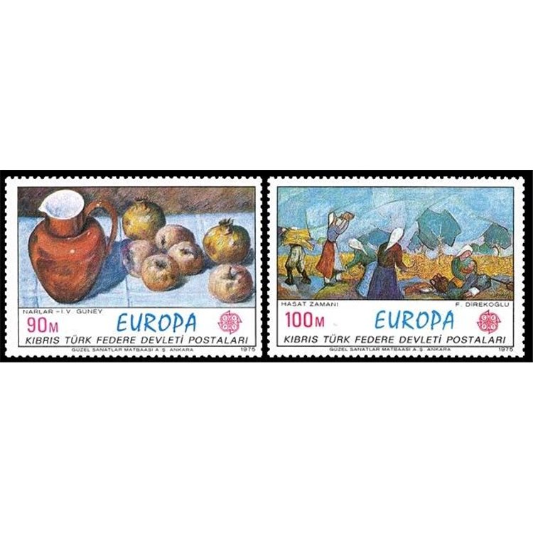 CIPRO TURCA 1975 Europa 2v MNH**