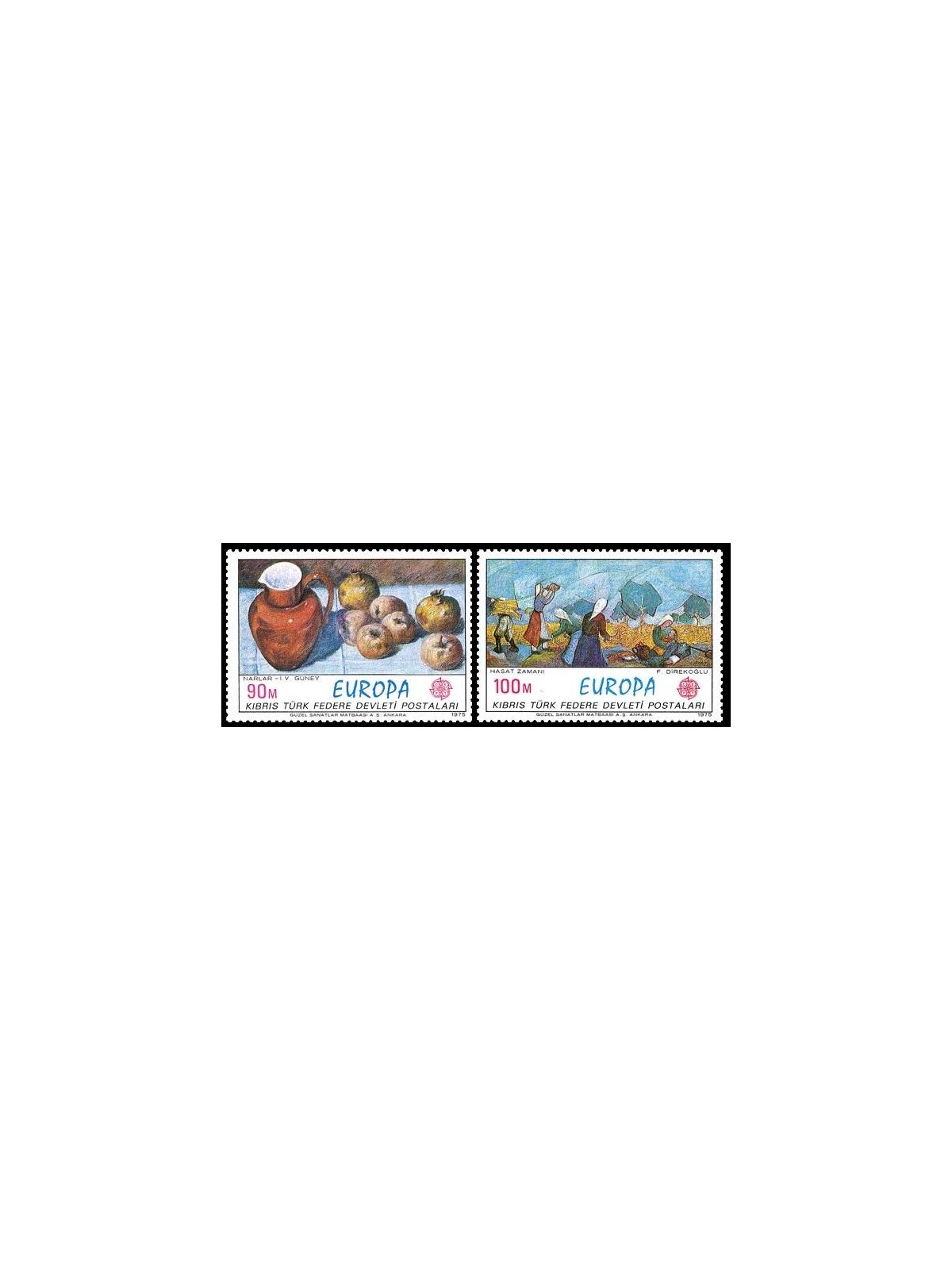 TURKISH CYPRUS 1975 Europe 2v MNH**