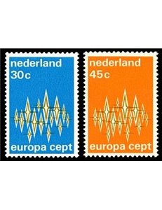 NETHERLANDS 1972 Europe 2v MNH**