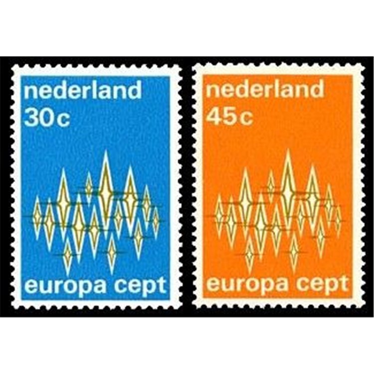 NETHERLANDS 1972 Europe 2v MNH**