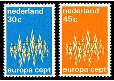 NETHERLANDS 1972 Europe 2v MNH**