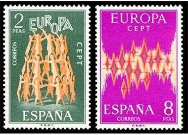 SPAIN 1972 Europe 2v MNH**