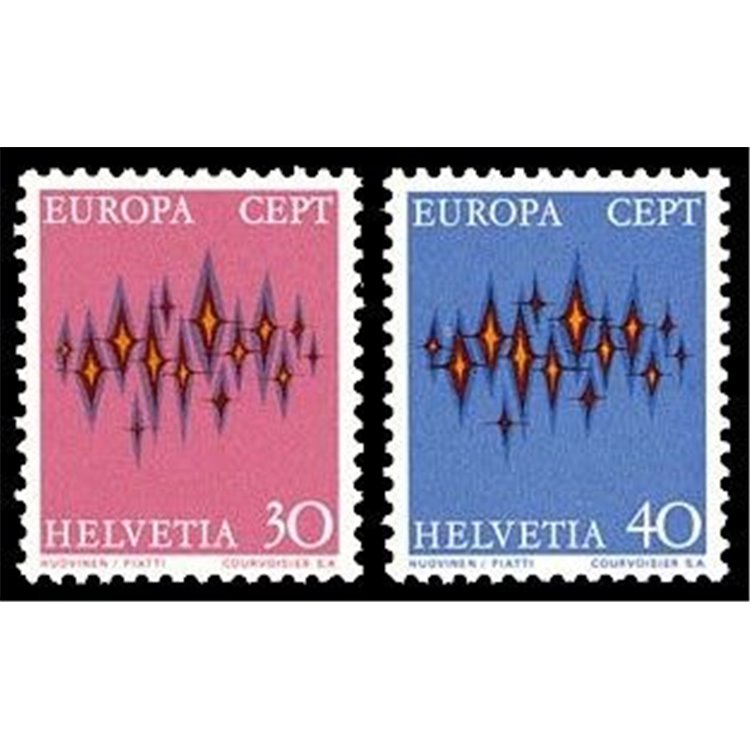 SWITZERLAND 1972 Europe 2v MNH**