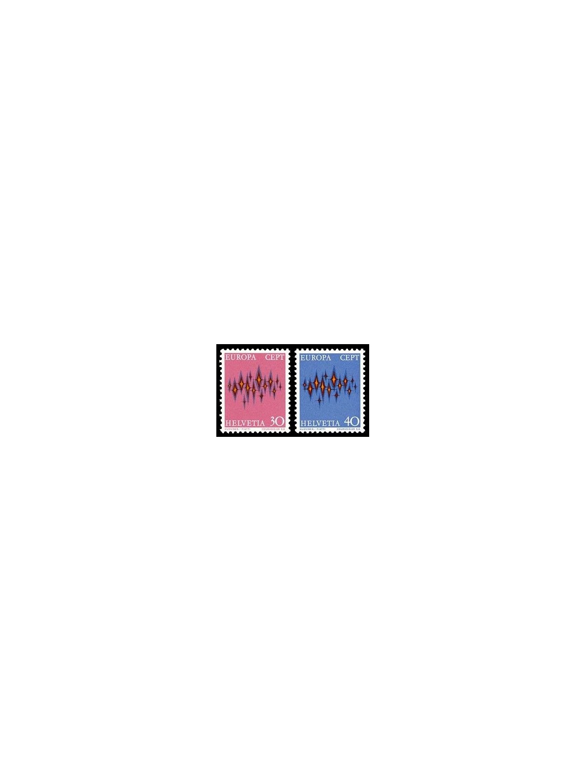 SWITZERLAND 1972 Europe 2v MNH**