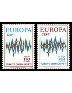 Türkiye 1972 Europe 2v MNH**