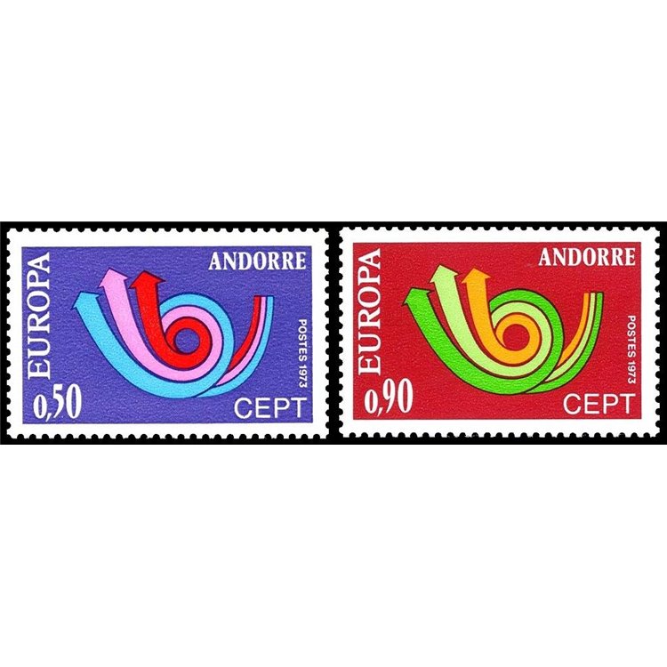 FRENCH ANDORRA 1973 Europe 2v MNH**