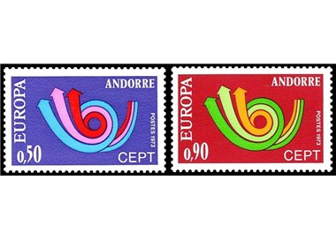 FRENCH ANDORRA 1973 Europe 2v MNH**