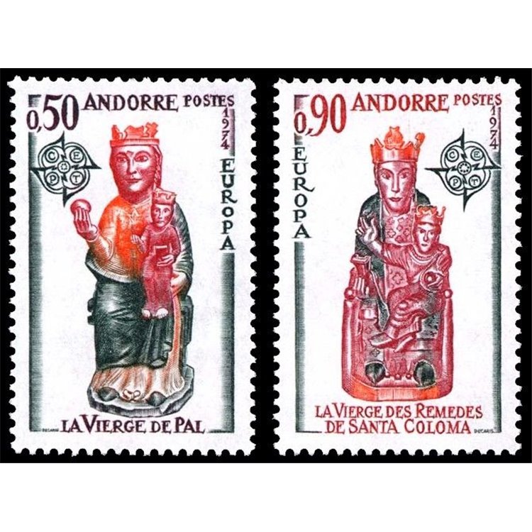 FRENCH ANDORRA 1974 Europe 2v MNH**