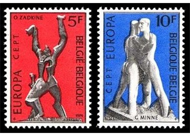 BELGIUM 1974 Europe 2v MNH**