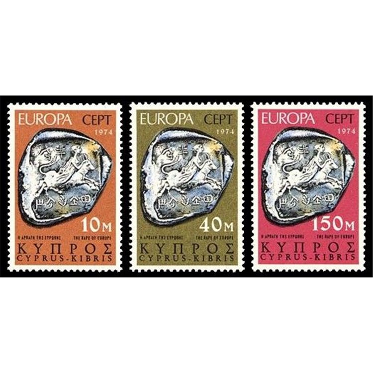 CYPRUS 1974 Europe 3v MNH**