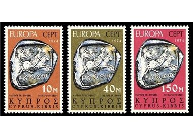 CYPRUS 1974 Europe 3v MNH**