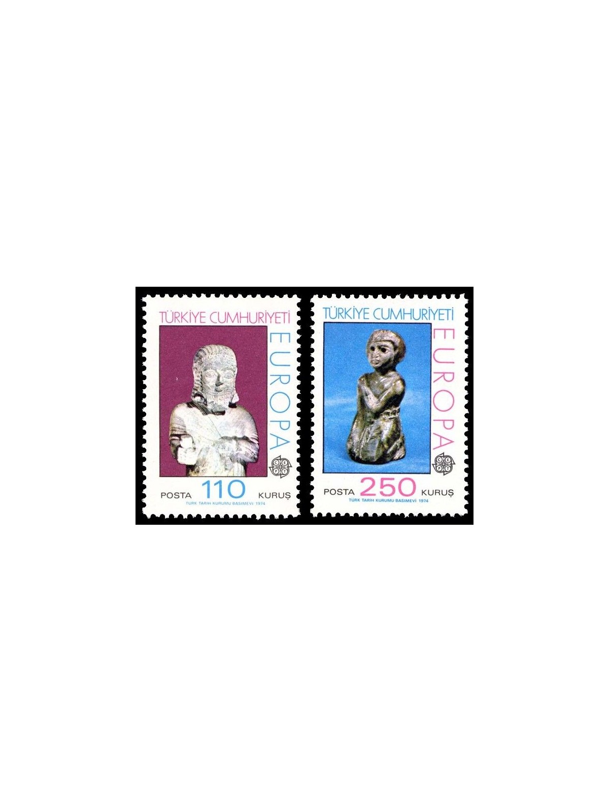 Türkiye 1974 Europe 2v MNH**