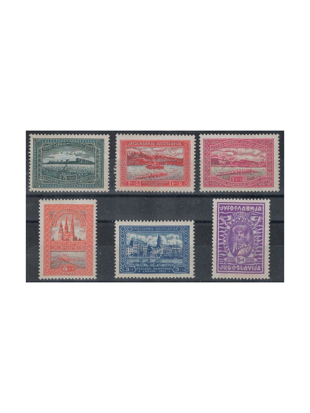 YUGOSLAVIA 1932 European Rowing Championships 6v MH*
