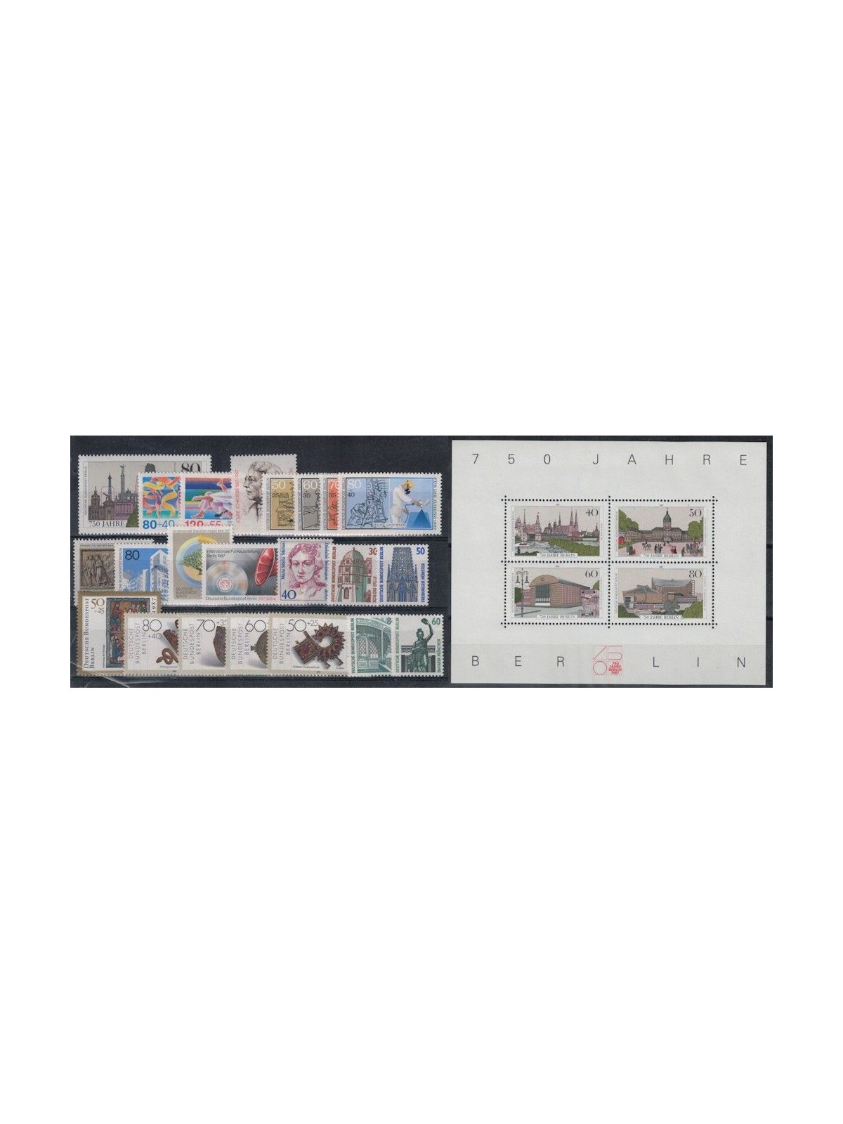 BERLIN 1987 Complete year 22v + 1 s/s MNH**