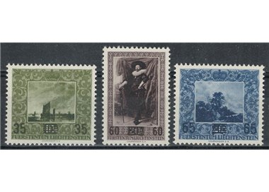 LIECHTENSTEIN 1954 Pro charitable works, overprinted 3v MNH**