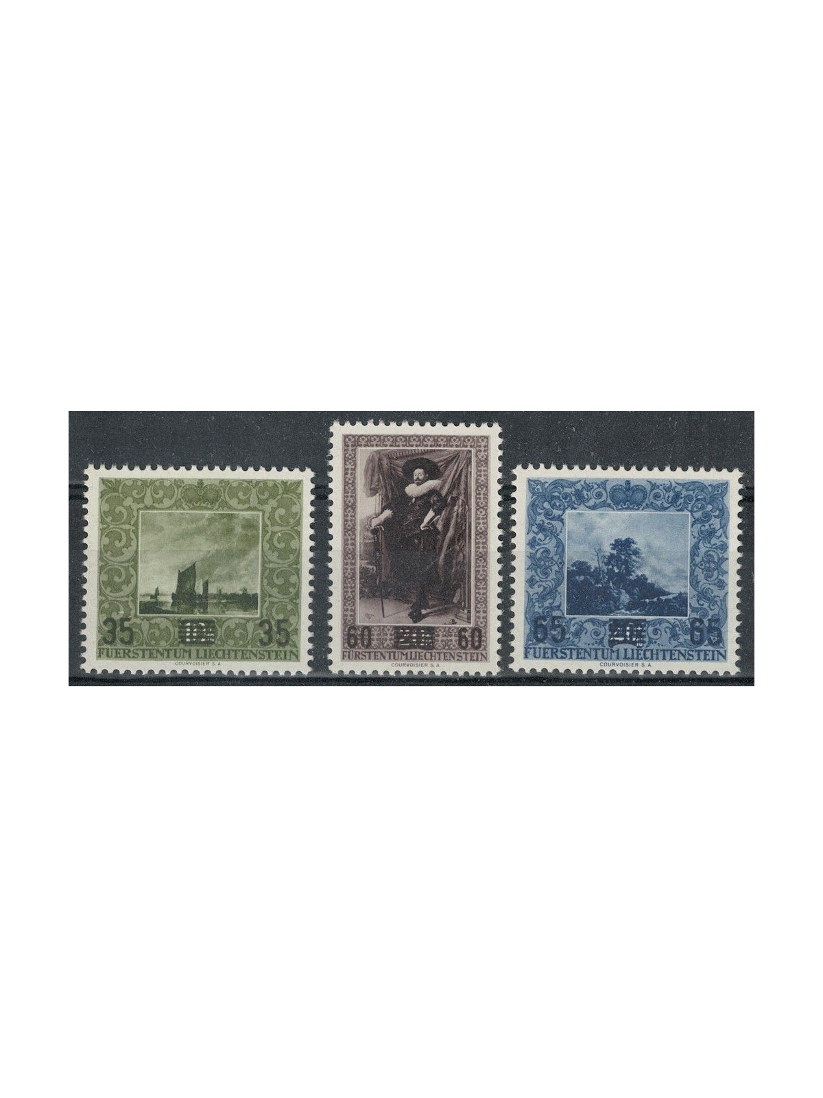 LIECHTENSTEIN 1954 Pro charitable works, overprinted 3v MNH**