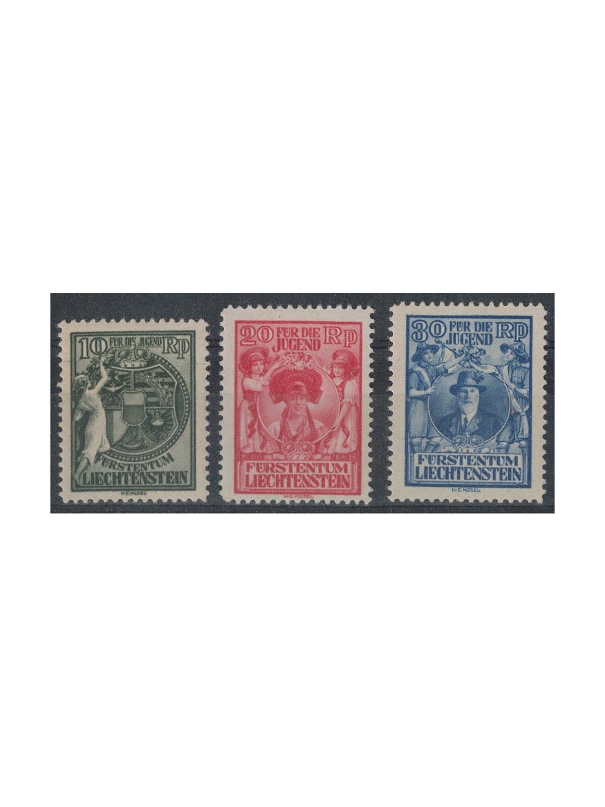 LIECHTENSTEIN 1932 Pro children's works 3v MH*