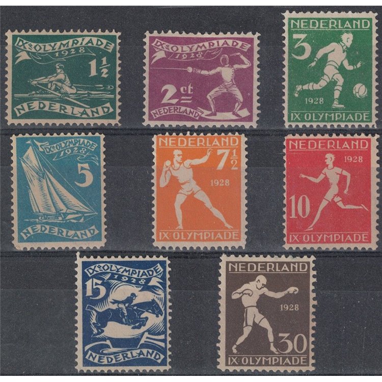 HOLLAND 1928 Amsterdam Olympics 8v MH*