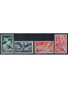 FRANCE 1946-47 Mythological subjects, airmail 4v MH*