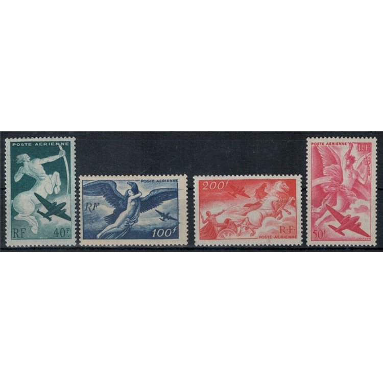 FRANCE 1946-47 Mythological subjects, airmail 4v MH*