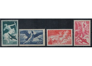 FRANCE 1946-47 Mythological subjects, airmail 4v MH*