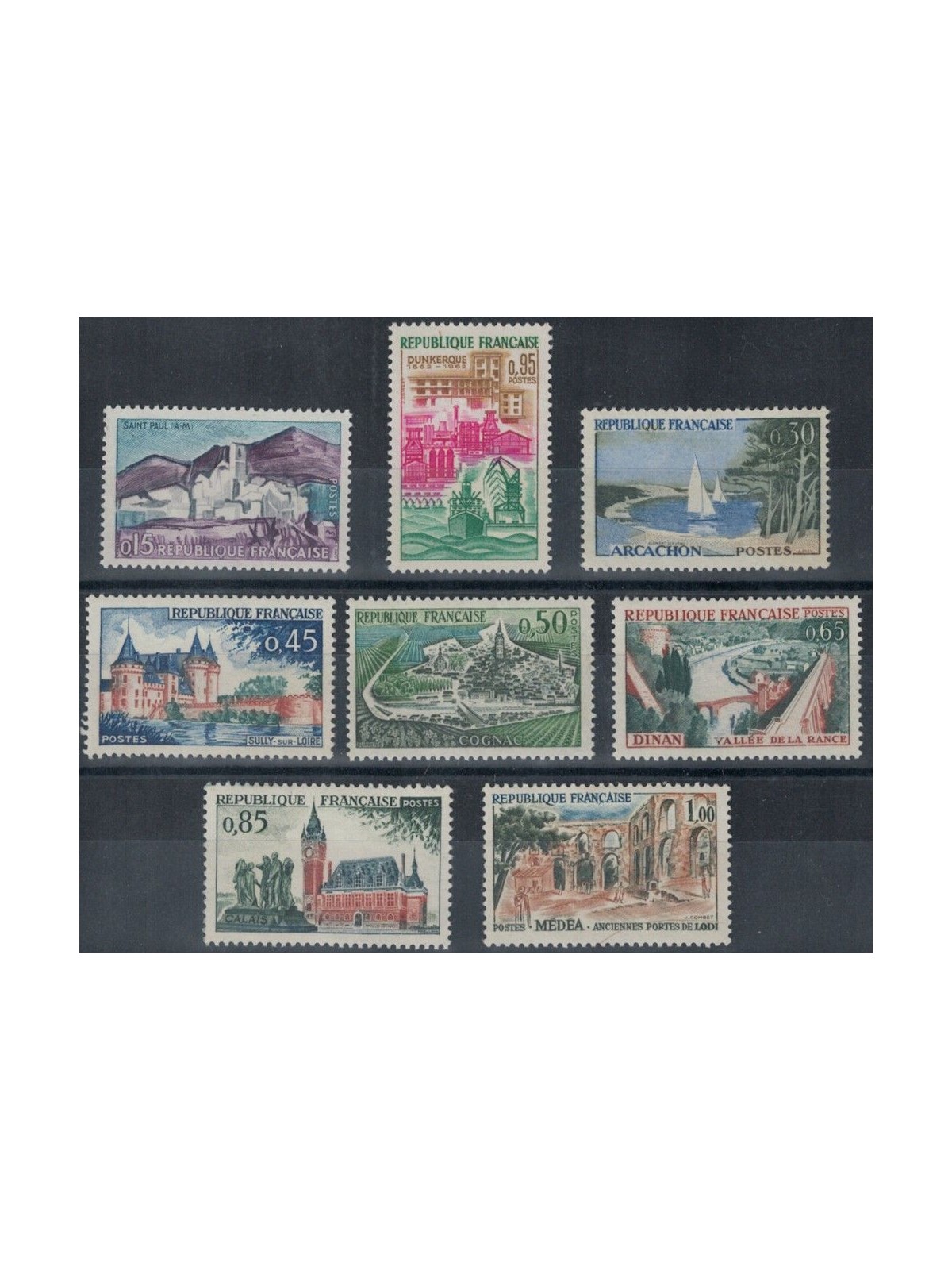 FRANCIA 1961-62 Serie turistica 8v MNH**
