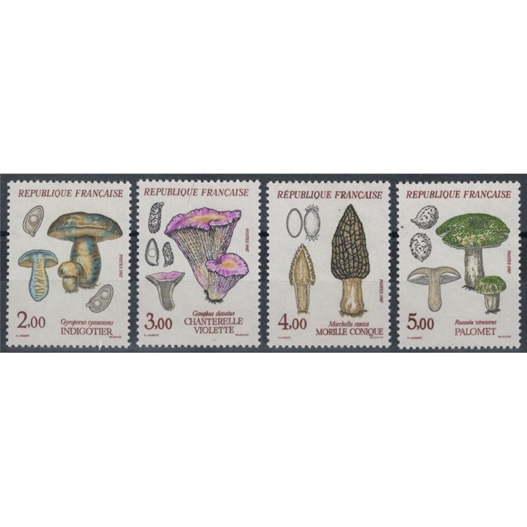 FRANCE 1987 Nature, mushrooms 4v MNH**
