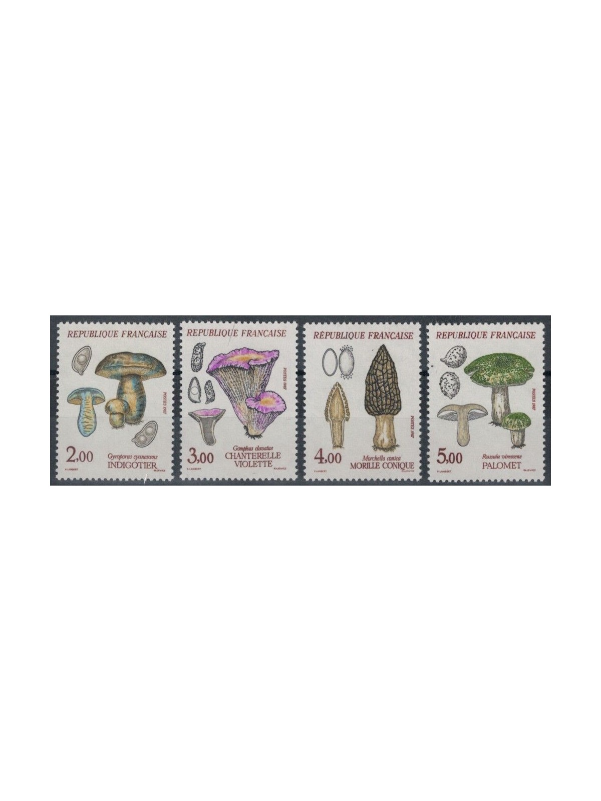 FRANCIA 1987 Natura, funghi 4v MNH**