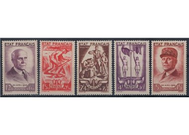 FRANCE 1943 National Relief, Allegorical Subjects 5v MH*