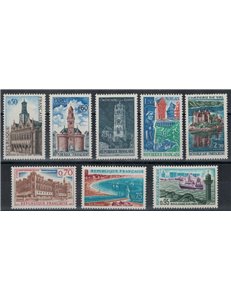 FRANCE 1966-67 Tourist series 8v MNH**