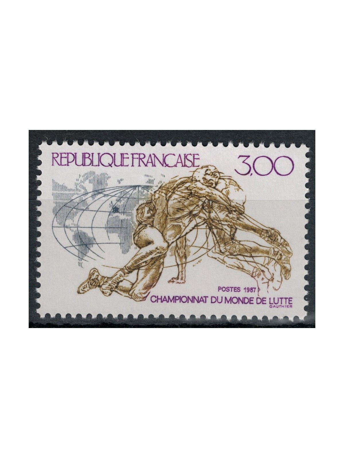 FRANCIA 1987 Campionato di lotta MNH**