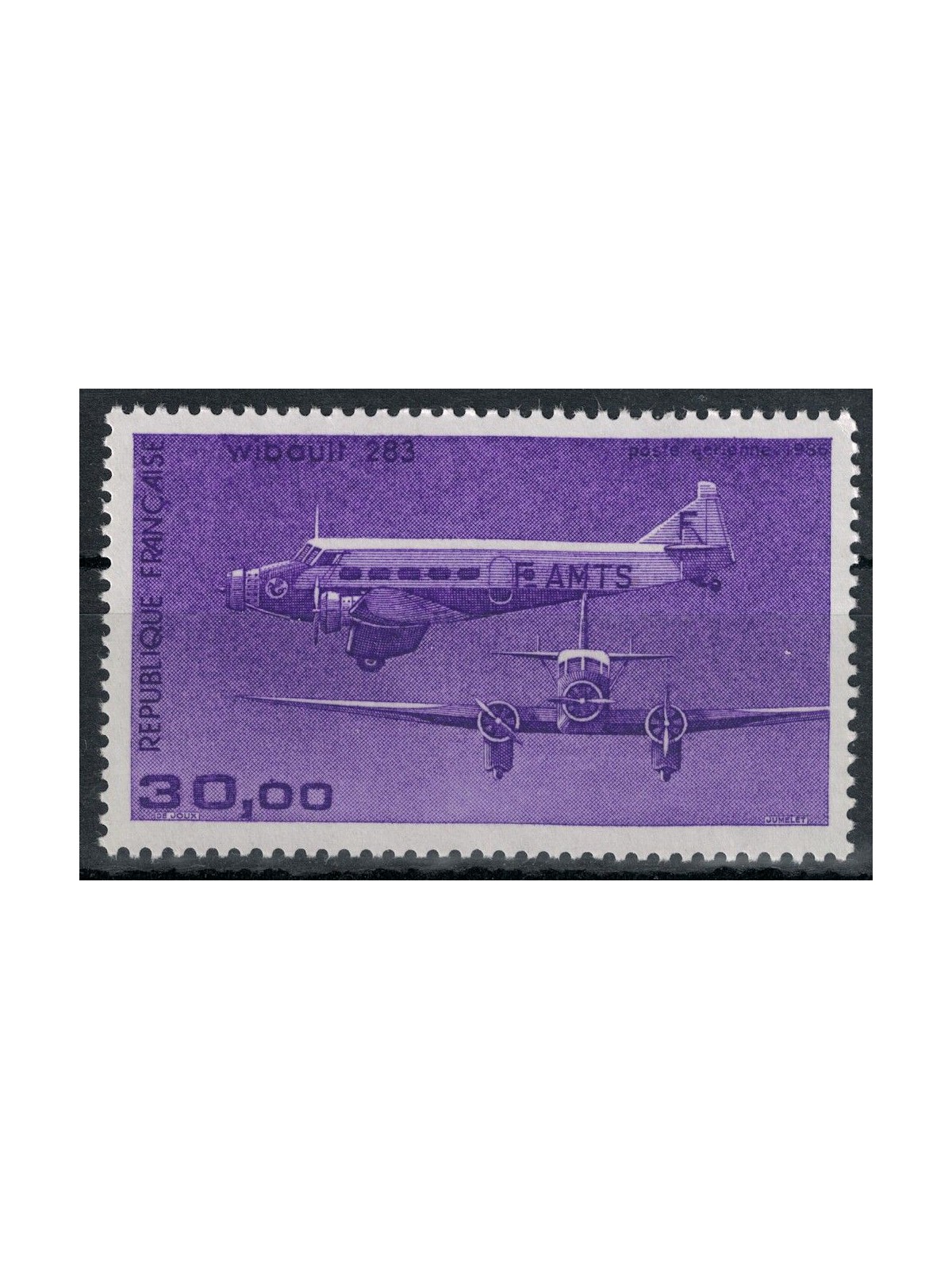 FRANCIA 1986 Trimotore Wibault 283 (posta aerea) MNH**