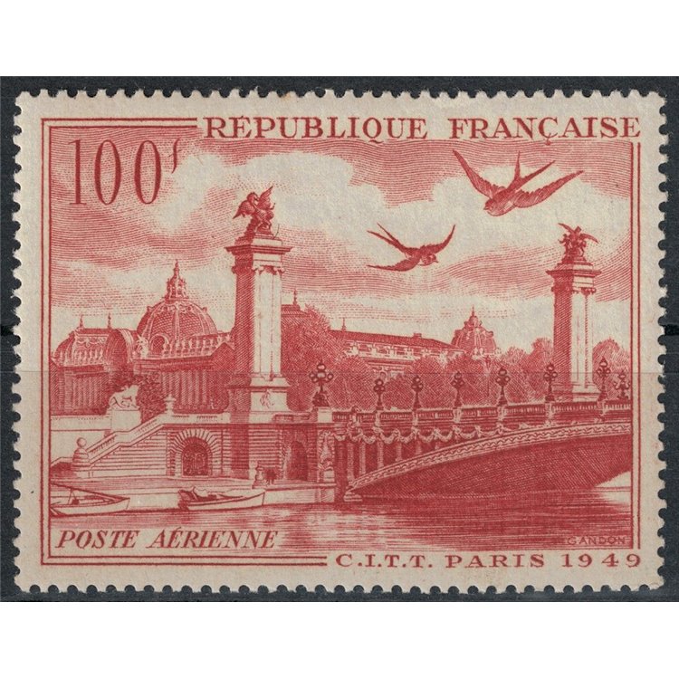 FRANCE 1949 Airmail (Telegraphy Congress) MNH**
