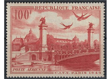 FRANCE 1949 Airmail (Telegraphy Congress) MNH**