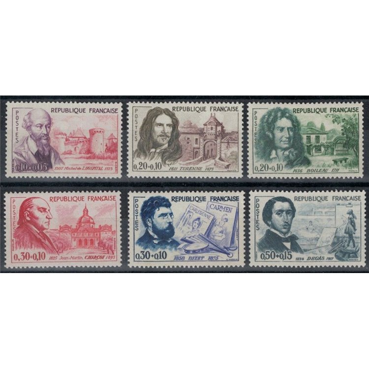 FRANCIA 1960 Pro Croce Rossa 6v MNH**