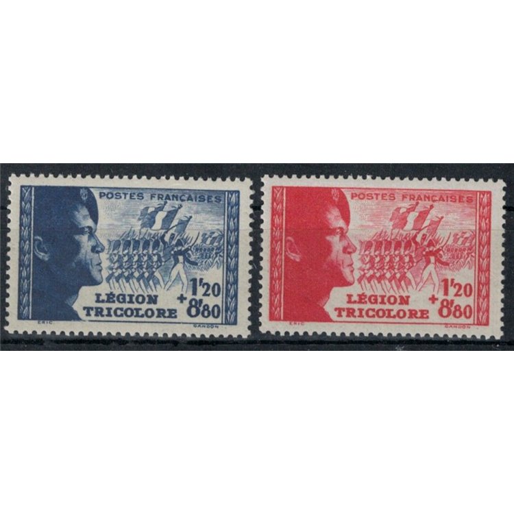 FRANCE 1942 Tricolour Legion 2v MH*