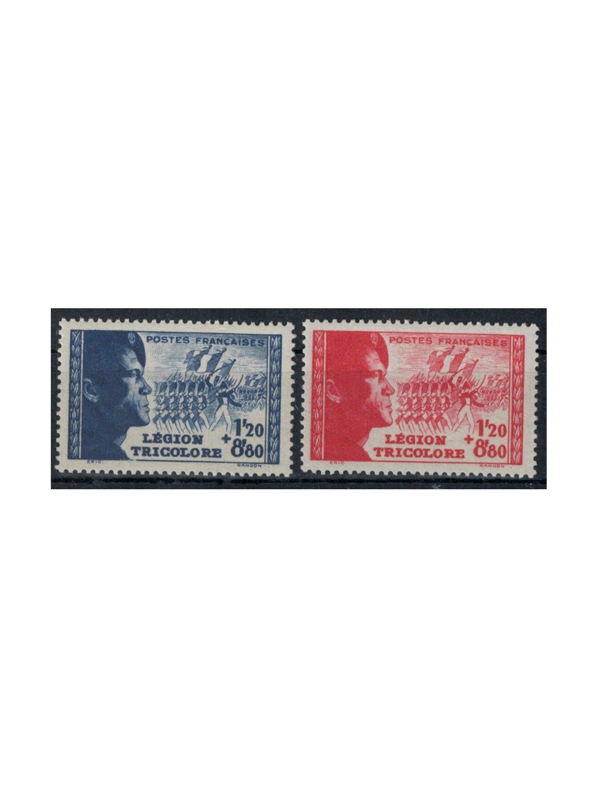FRANCIA 1942 Legione Tricolore 2v MH*