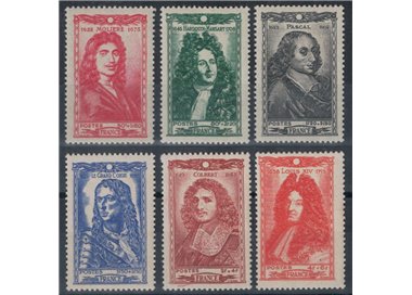 FRANCE 1944 Celebrities of the 17th Century 6v MH*