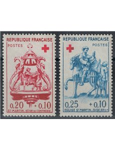 FRANCIA 1960 Pro Croce Rossa 2v MNH**
