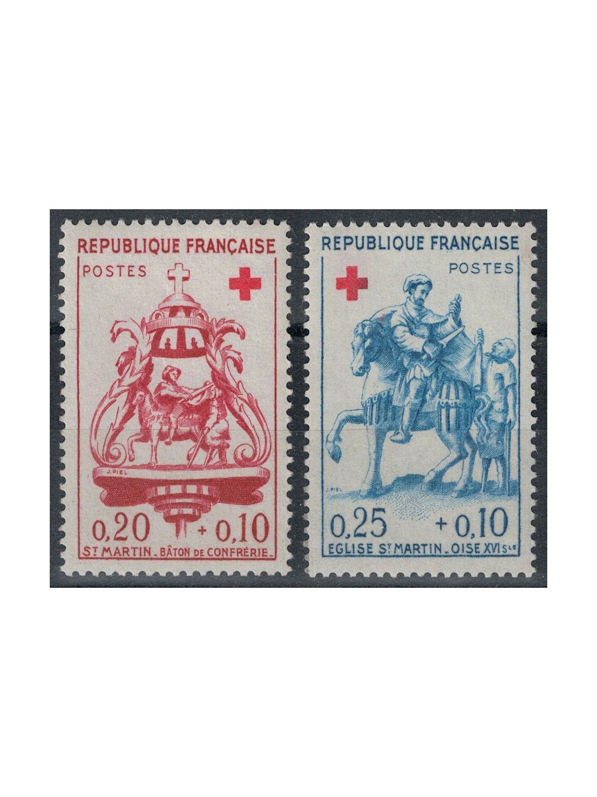 FRANCE 1960 Pro Red Cross 2v MNH**