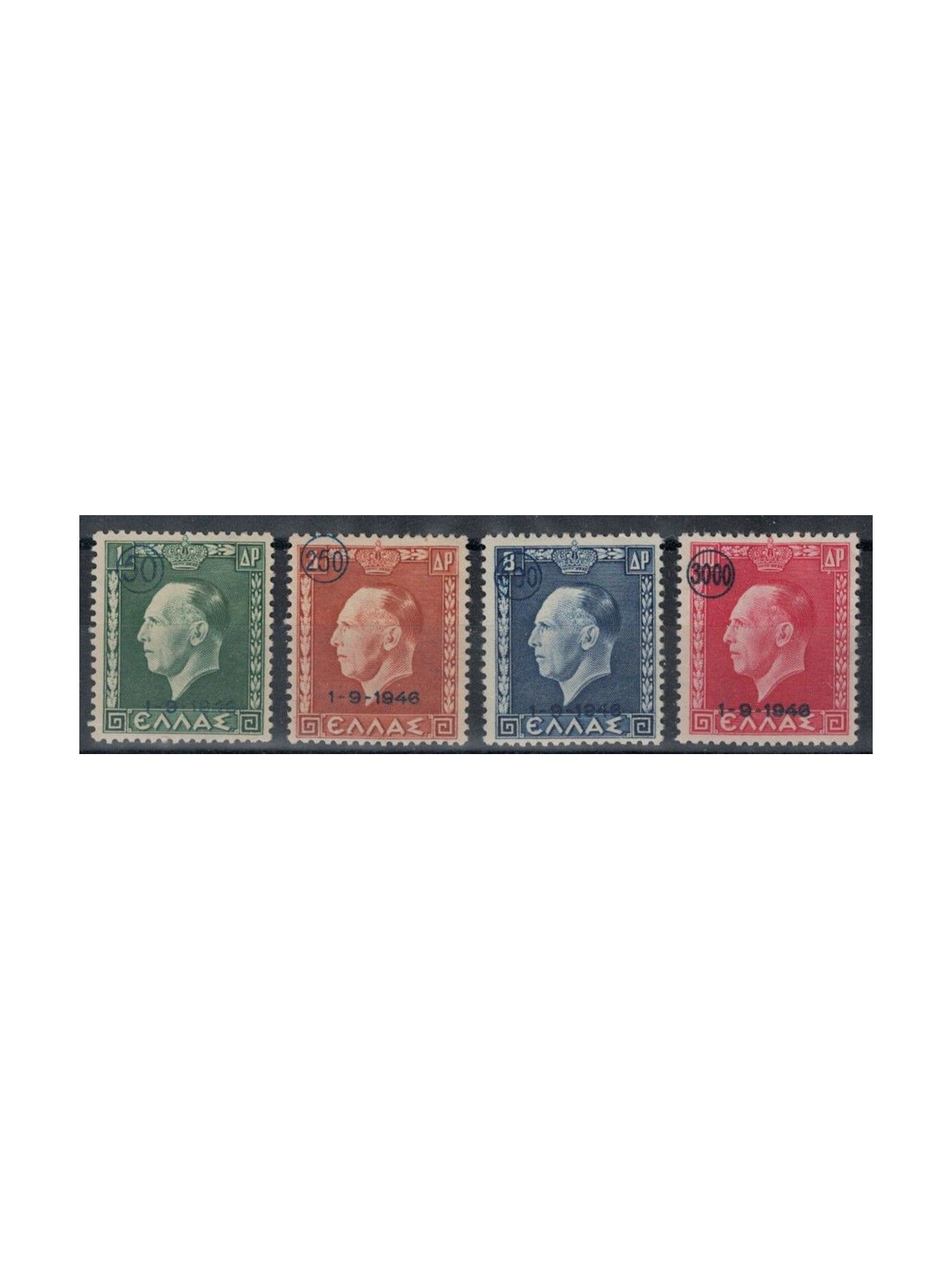 GRECIA 1946 Referendum Giorgio II 4v MH*