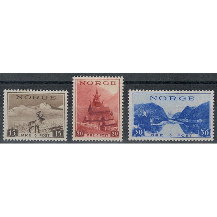 NORWAY 1938-39 Views 3v MH*