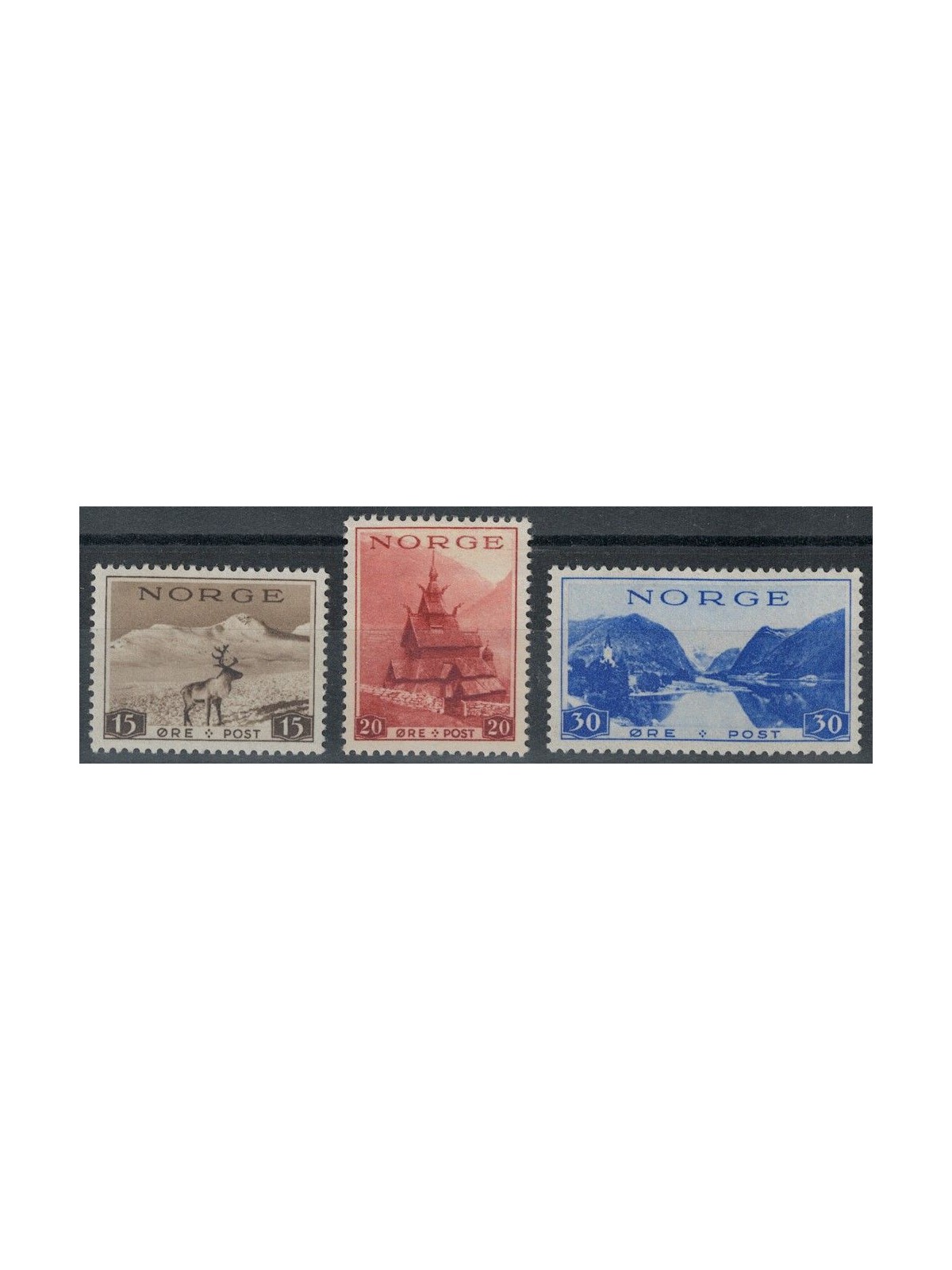 NORWAY 1938-39 Views 3v MH*
