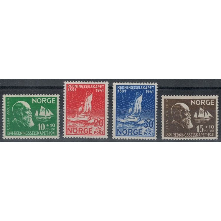 NORWAY 1941 Society for the Rescue of Shipwrecked Persons 4v MH*