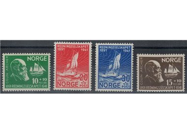 NORWAY 1941 Society for the Rescue of Shipwrecked Persons 4v MH*